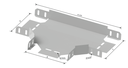 100mm T BAĞLANTI ELEMANI ( H:40mm) PREGALVANİZ 