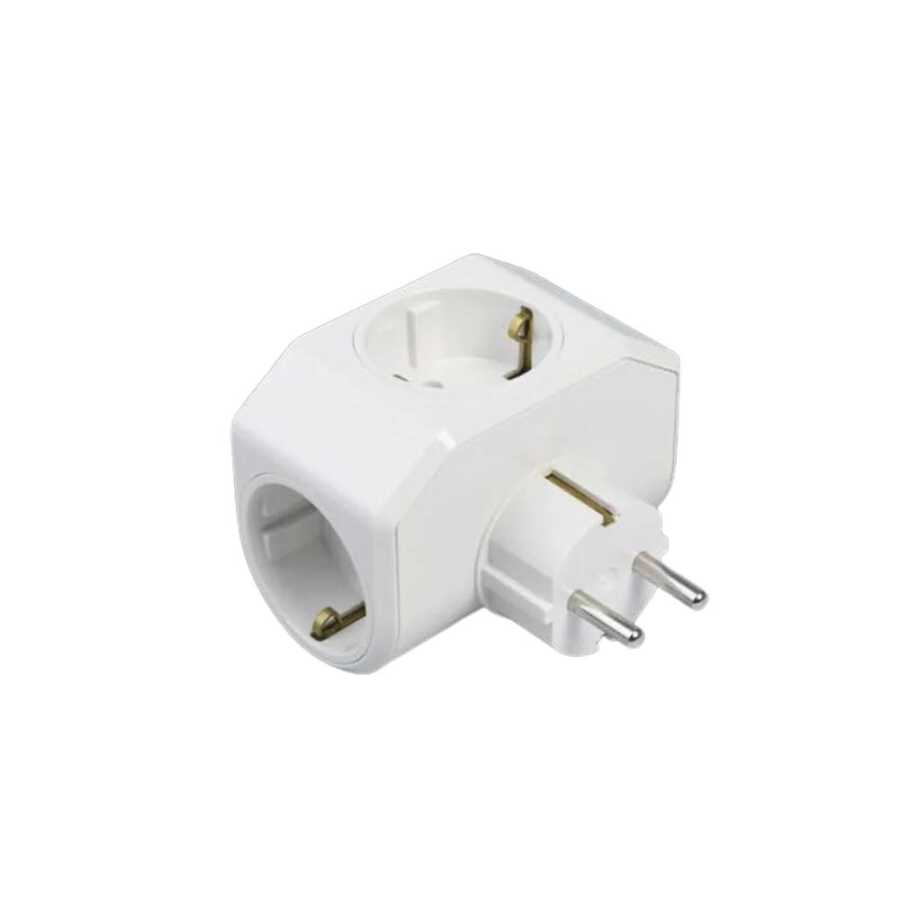 YONCA PLUS BEYAZ ÜÇLÜ TOPRAKLI PRİZ